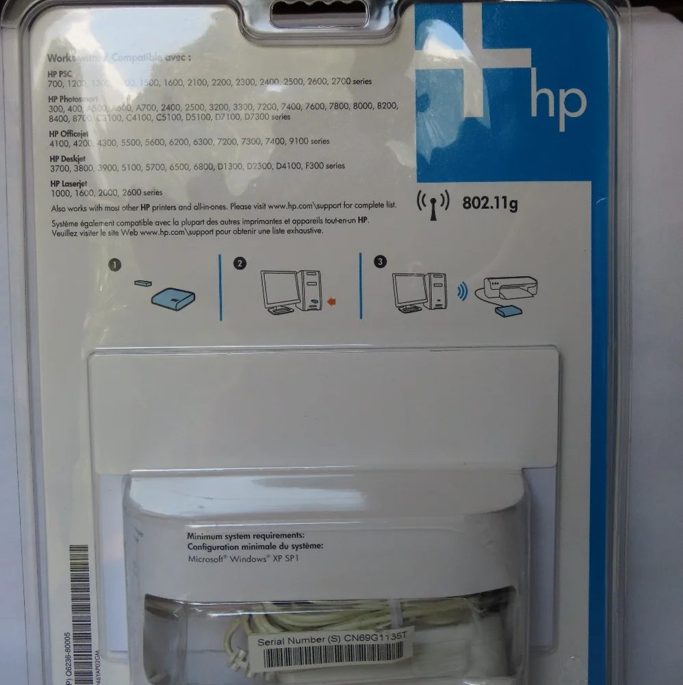 HP wireless printer upgrade kit